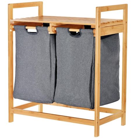 2 part laundry hamper|laundry hampers with 3 compartments.